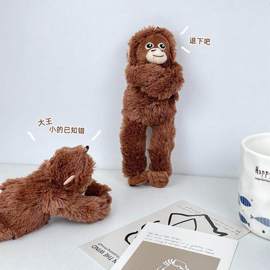 Kleiner Affenanhänger Plüschtier Tier Orang-Utan Plüschtier Taschenanhänger Weiches Stofftier Rucksack Schlüsselanhänger Geschenk für Fans