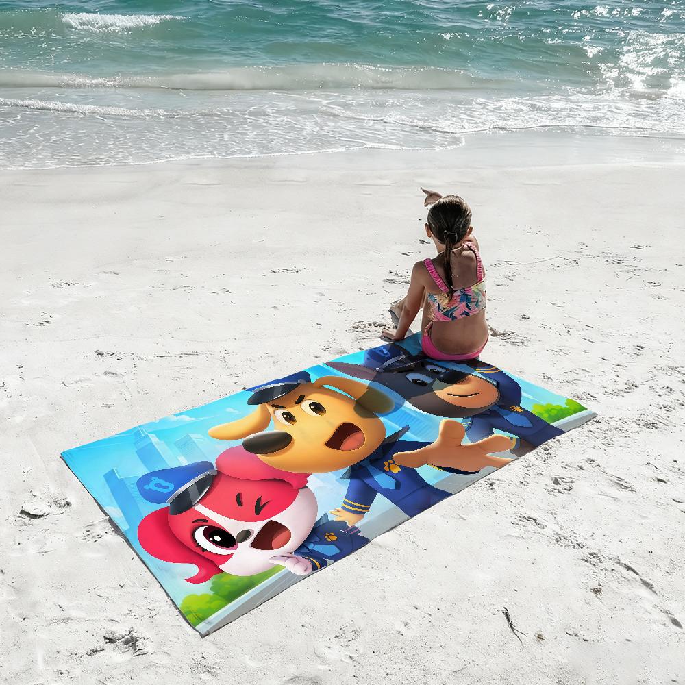 Cartoon S-Safety S-Sheriff L-Labrador Towel Quick Drying Beach Towels Are Suitable For Swimming Pools Camping Yoga And The Gym
