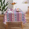 North Style Lace Dining Table Cloth Printed Tablecloth Cover Towel Striped Floral Rectangular Tablecloth Table Top