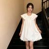 French Sweet Fluffy Dress Women's Summer Sleeveless Bow Gentle Princess Bud Dress Doll Collar Short Dress Tide