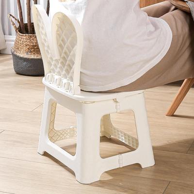Folding Step Stool Foldable Chair Girls Boys Multifunctional Bathroom with Back Support for
