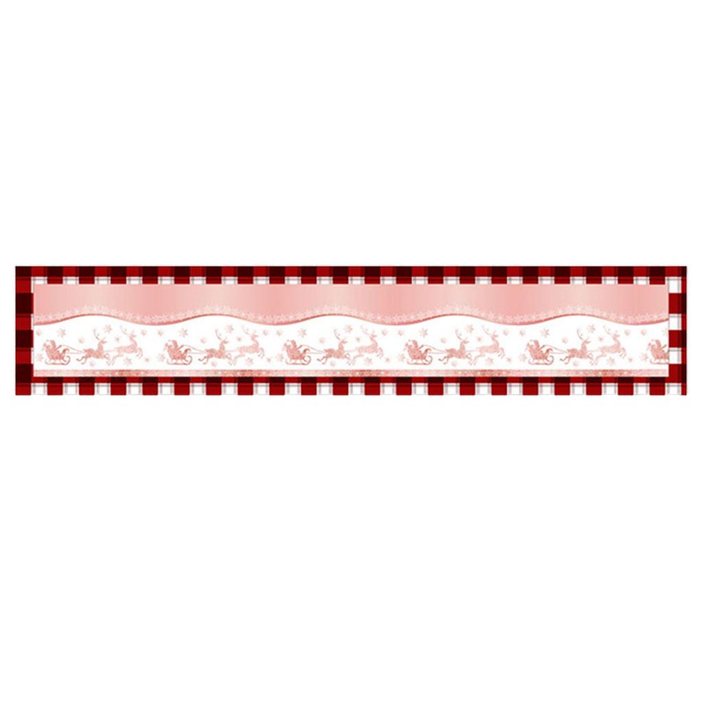 Christmas Polyester Printed Table Runner Holiday Decoration Home Dining Table Decor