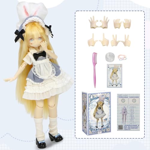MJD Doll 1/8 Scale Movable Anime Figure, 20cm, For Ages 15 and Up, Made of PVC & ABS, Includes Costume, Collectible Figure, Carrot Tea Ceremony