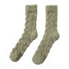 1 Pair Women Sleeping Socks Thickened Warm Fabric Coral Velvet Solid Color Socks Autumn Winter