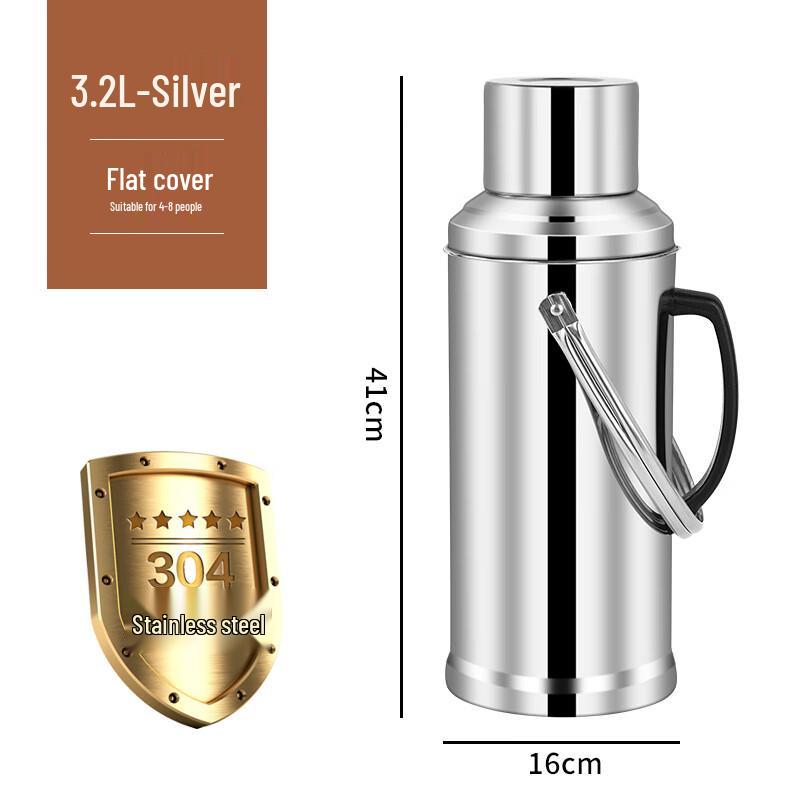 Термос Molona большой вместимости из нержавеющей стали со стеклянной колбой