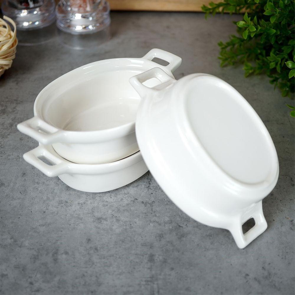 3X Heat-Resistant Baking Dish Bowl Small Bowl Ramekin Porcelain 120Ml