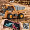 1:64 Mini Remote Control Dump Truck 4WD RC Model Car Toy Professional Simulation Construction Vehicle Best Gift for Kids