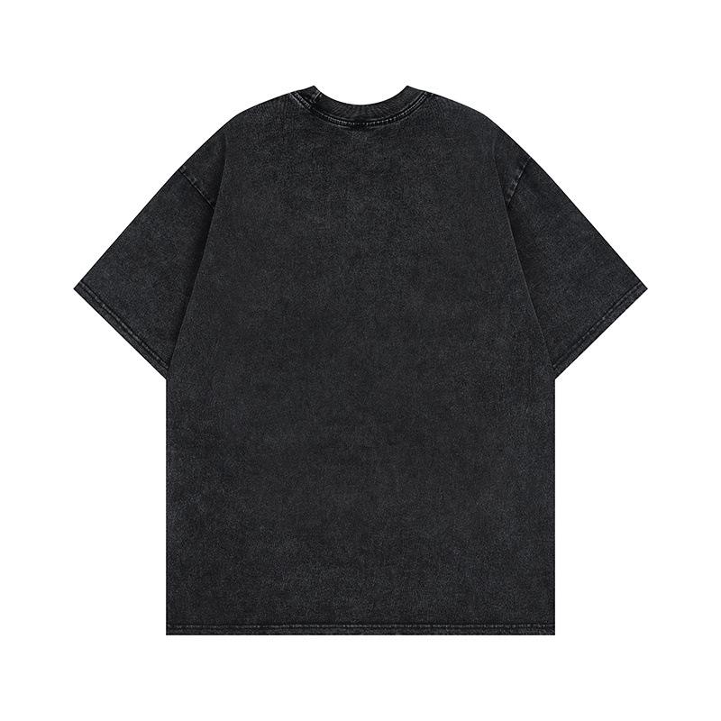 Dark Personality Spoof Skull Old Half-Sleeved T-Shirt American High Street Vintage Retro Trendy Brand Short-Sleeved T
