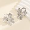 Exaggerated Personalized Three Five Petal Flower Dangle Earrings For Women
