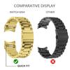 Quick Fit Stainless Steel Band for Samsung Galaxy Watch 7 6 4 5 Pro 40 44mm 45 42 46mm No Gap Strap for Watch6 Classic 43mm 47mm