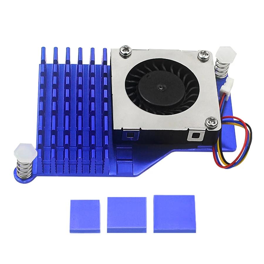 Single Board Computer Radiator Active Cooler Aluminum Heat Sink Silver/black/blue Blower Fan for Raspberry Pi 5th Generation