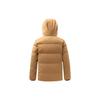 Anta Solid Color Letter Print Zip-Up Hooded Duck Down Jacket Men Outerwear Brown 152247903-2