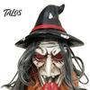 Spooky Tabletop Decorations Halloween Long Tongue Witch Pumpkin Ornament, Gothic Desktop Resin Farmhouse Decor Figurine, Collectible Decoration