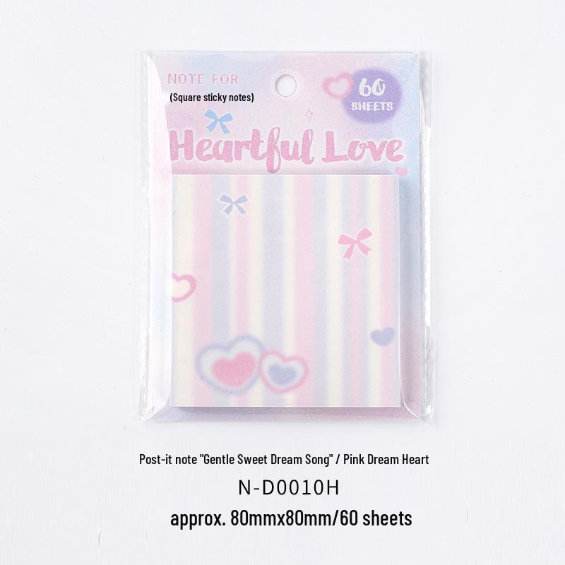 Ji Lv Sweet Dreams Korean Style Clover Sticky Notes: Fresh & Cute Post-it Series