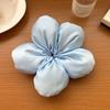 Trendy Oversized Blue Flower Scrunchie Headdress Women Girls Design Rubber Elastic Hair Band Vacation Hair Accessories