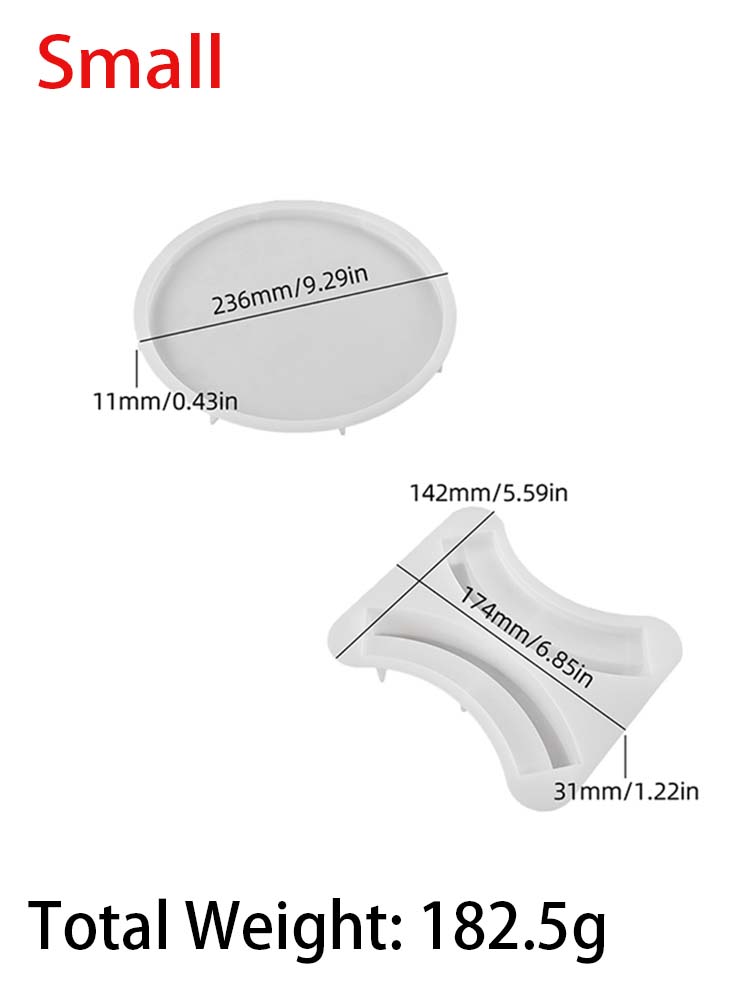 

Large Round Storage Tray Silicone Mold DIY Handmade Split-Type Jewelry Display Plate Gypsum Resin Casting Mould Cement Home Deco