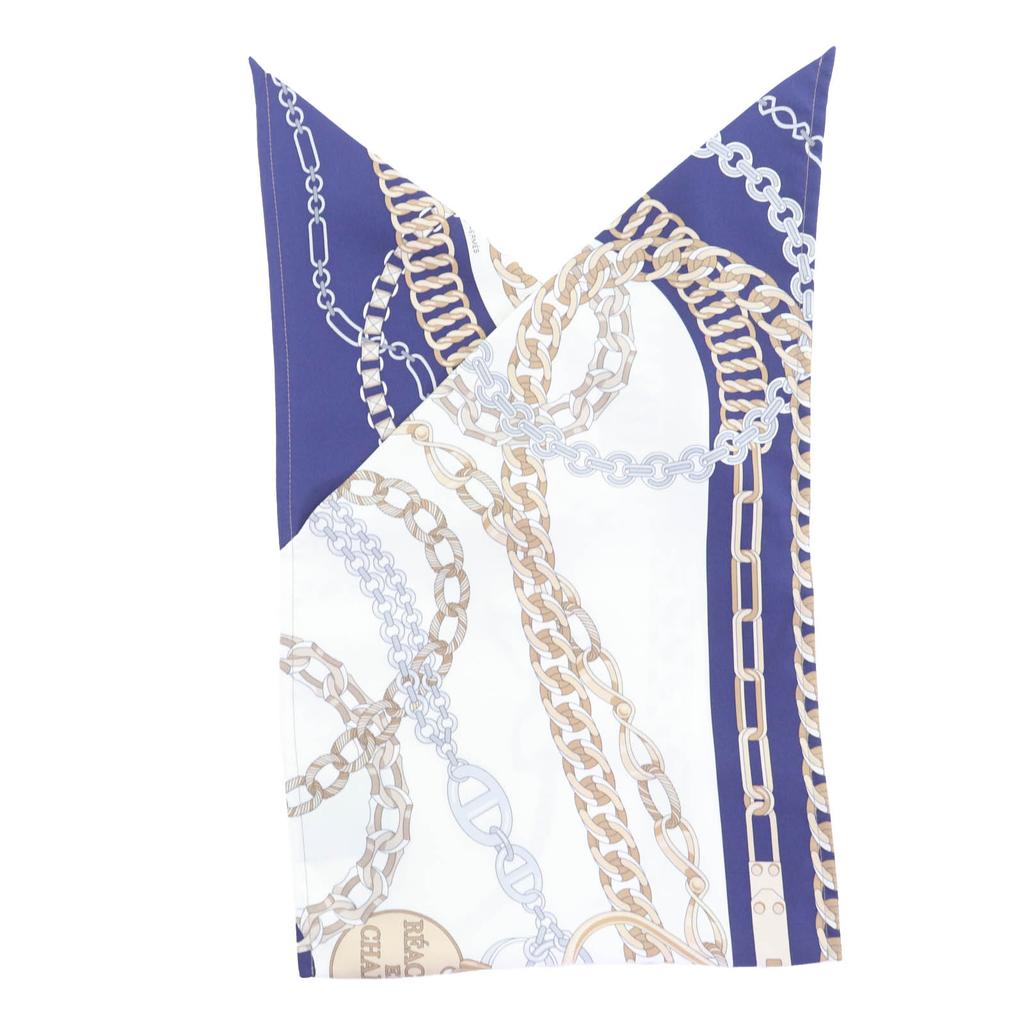 Excellent HERMES Other Accessories Petit Ash Furoshiki PM Navy Silk Women Used