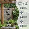 Chaîne de pluie en métal en forme d'oiseau pour gouttière Décor de toit Drainage Tasse à eau de pluie Capteur de pluie créatif Outil de descente de gouttière extérieur