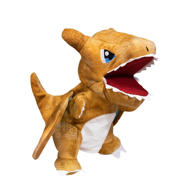 Cartoon Simulation Dinosaur Velociraptor Hand Puppet Plush Toy Doll Fire Breathing Dragon Doll Ventriloquism Hand Puppet Doll