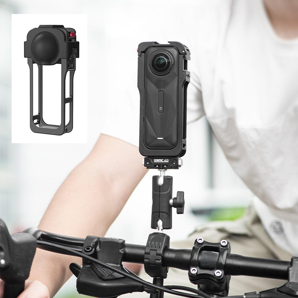 Protective Frame with Lens Guard Quick Release Protective Case Metal Action Camera Frame for Insta360 X5 Action Camera