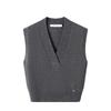 Navigare Women's Loose Fit All-Wool V-Neck Sweater Vest