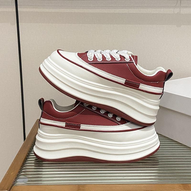 

Новая женская обувь на толстой подошве, универсальные повседневные спортивные кроссовки 35 бордовый