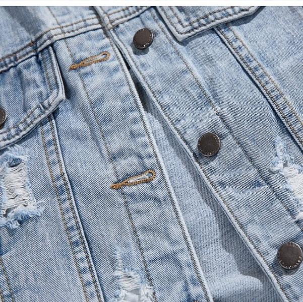 Cowboy Vest Dames Plus Size Buitenlandse Handel Casual Vest Trend Alles-match Gilet Denim Jas Jassen