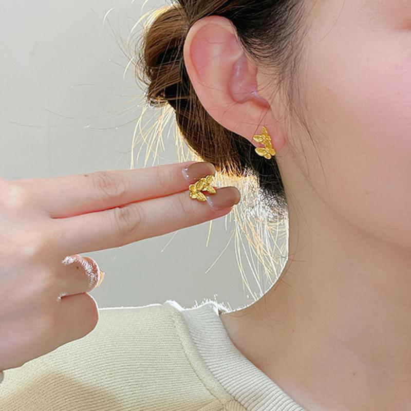 Vintage Elegant Conch Butterfly Stud Earrings For Women Girls Fashion Exquisite Temperament Earrings Jewelry Accessories Gifts