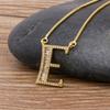 Nidin Light Luxury A-Z 26 Letters Necklace Zircon Pendant for Women Initials Name Necklace Fashion Party Wedding Jewelry Gift