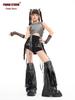 Completo Jazz Dance da Bambina con Paillettes - Versatile Set Gilet e Pantaloni/Pantaloncini per Performance di Street Dance alla Moda.