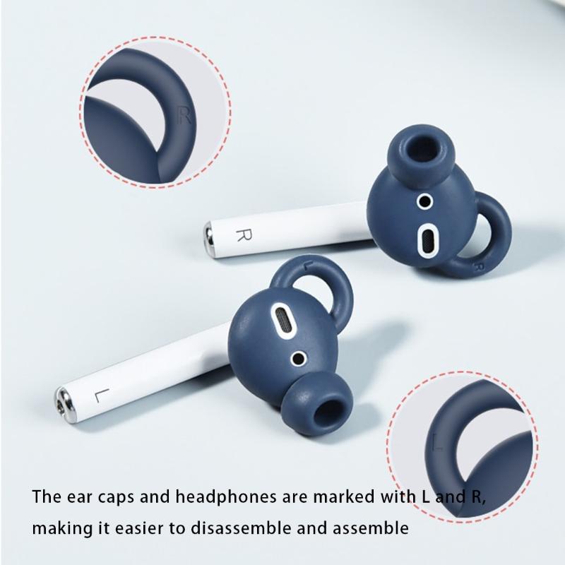 2Pieces Non-slip Earbuds Silicone Sleeve Tips for  1/2&Earpods Headsets Spare Parts Replacements