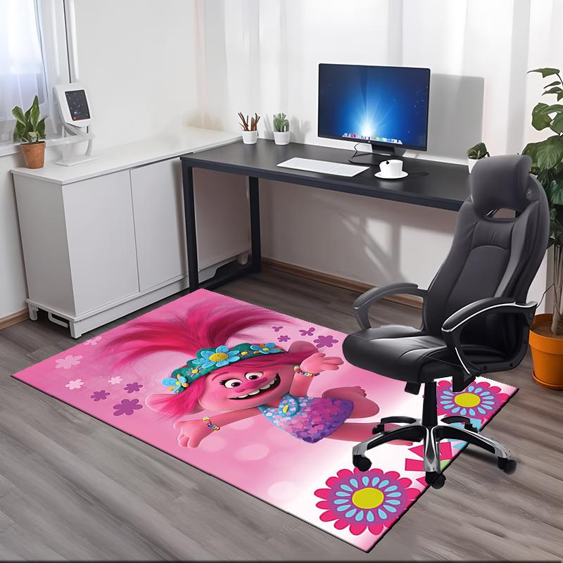 Trolls Printed Carpet, for Office Chair Living Room Bedroom Kitchen Room Decor Gifts.