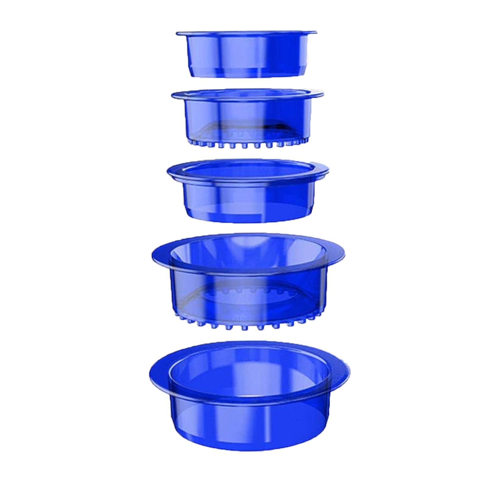 

DIY Sandwich Mold Set 5 Pieces Bread Cutter and Sealer Kitchen Tool for Homemade Sandwiches and Pastry Preparation Durable Plastic Construction One Size синий