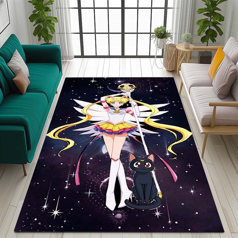 The New 2026 Pretty Guardian Sailor Moon Rug Is Suitable for Home Décor In Game Rooms, Bedrooms, Living Rooms, Sofa Areas, and
