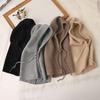 Knitted Hooded Hat for Women Winter Neck Cover Balaclava Hats Beanies Outdoor Warm Woolen Drawstring Caps One-piece Beanies