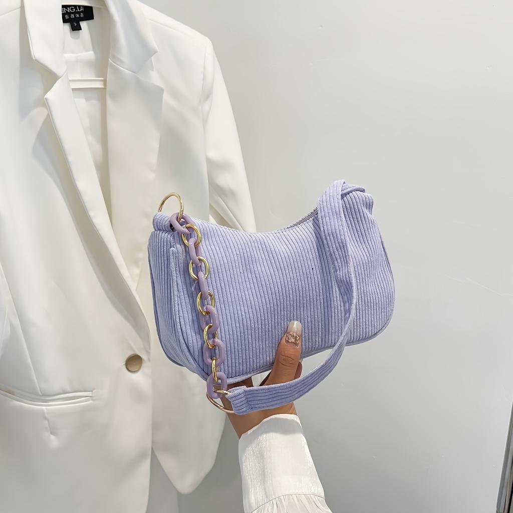 Shoulder Bag, Solid Color Crossbody, Hand-Held Canvas Bag for Teenager
