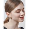 14K Gf Bold Check Point One-Touch Earrings Gigfee008