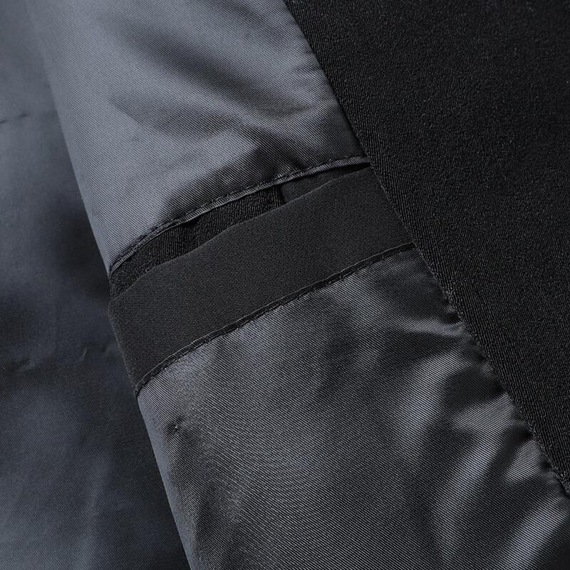 Dibenze Men's Plus Size Mid-Length Detachable Hood Padded Vest