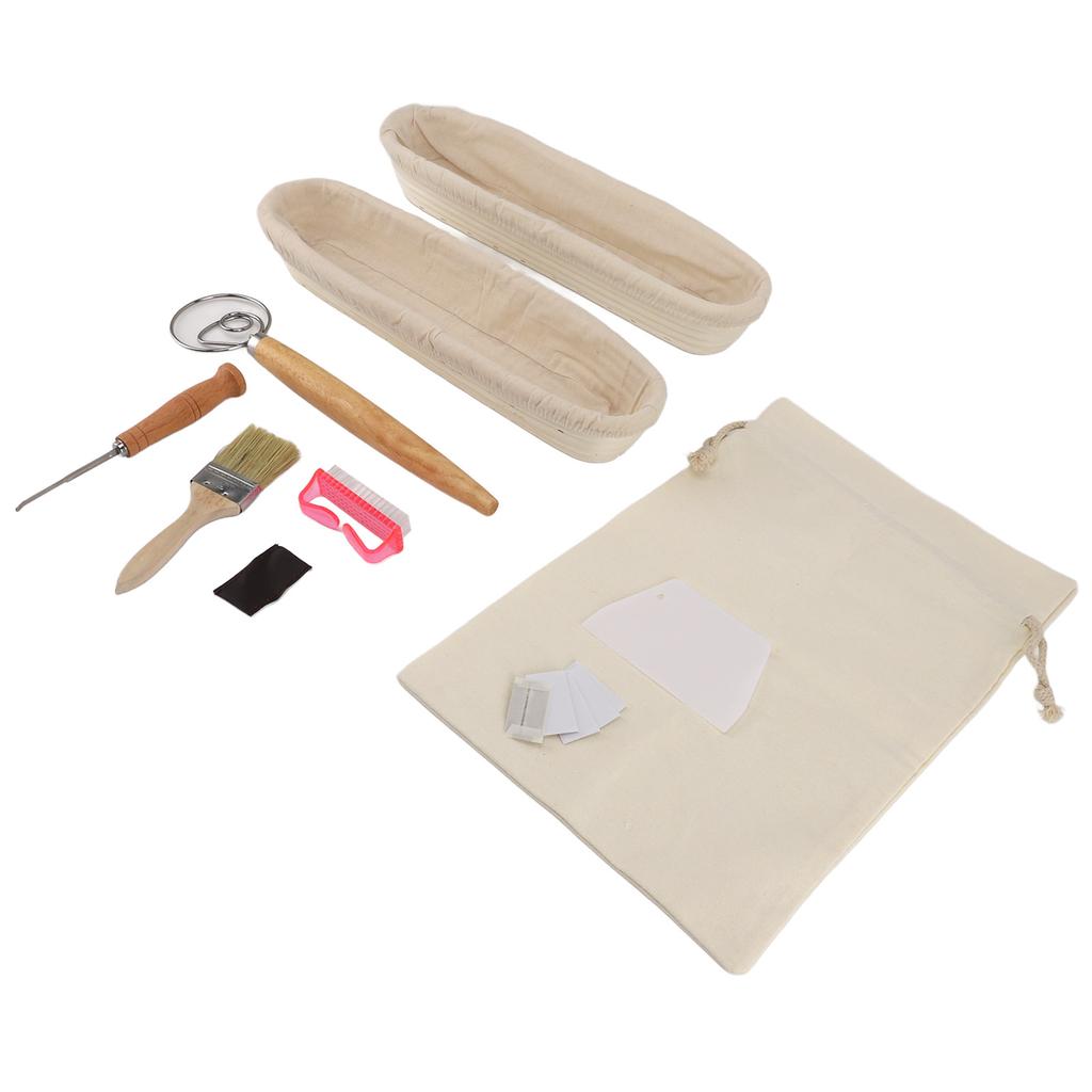 2PCS Bread Proofing Baskets Strong Rattan Promote Dough Fermentation Versatile for Various Bread