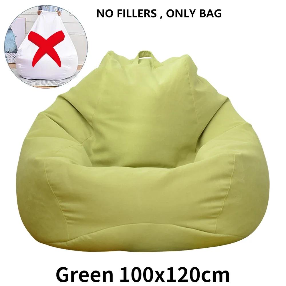 Large Bean Bag Chair Sofa Cover Comfortable Outdoor Lazy Seat Bag Couch Cover Without Filler for Adults Kids Soft Tatami Chairs