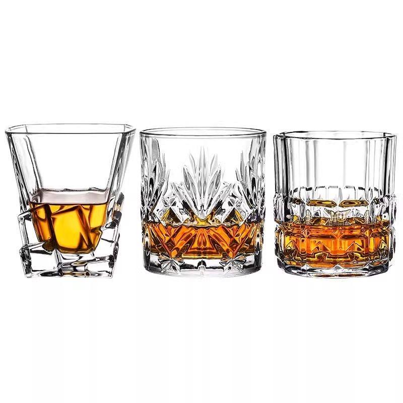 Křišťálová sklenice na whisky – Vintage tumbler na Scotch, Bourbon, Koňak, Vodku, Gin, pro domácí bar