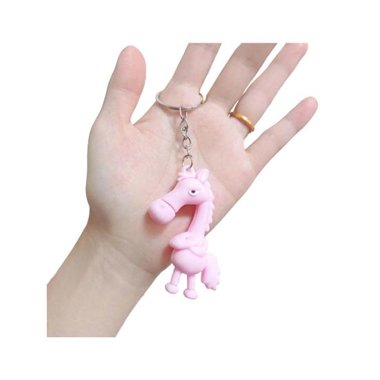 Keychain Pendant Horse Design Soft Polyethylene Meaningful Animal Keychain Bags Wallets Backpacks Accessories