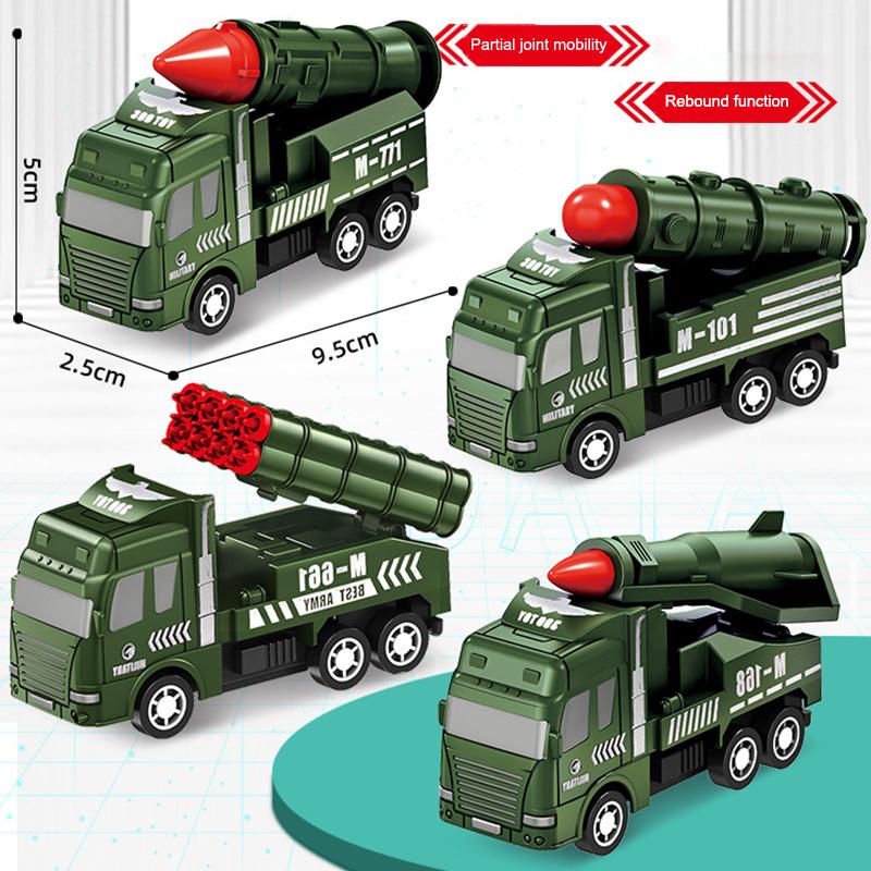1Pcs Kids Toy Car Inertia Sanitation Truck Models Pull Back Military Engineering Vehicle Fire Engine Boys Toys Children Gift