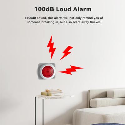 Meian Tuya 100dB Siren Alarm Wireless Sirena Alarma Linkage Security Protection Control Via Smart Life APP ZigBee 3.0 Gateway
