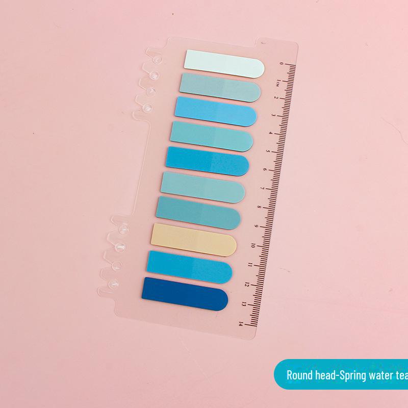 Morandi Translucent PET Index Stickers - Vanilla Autumn Series, Writable Sticky Notes & Markers