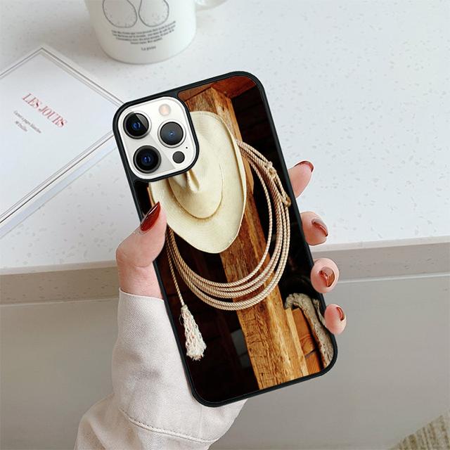 Rodeo Cowboy Lasso Phone Case For iPhone 17 Air 14 15 16 16e 13 12 Max Cover For Apple 14 15 16 16e 11 Pro Max Plus Coque