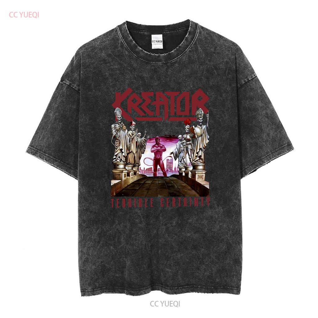 Kreator Terrible Certainty T Shirt OFFICIAL Vintage Washed Comfortable Fashion Versatile Unisex Graphic Homme