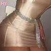 HY Bling Belt Ladies Women Luxury Bling Waist Full Diamond Rhinestone Chain Belt