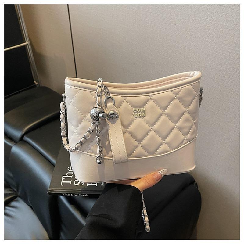 New Large-capacity Bag Female Sen Moe Trendy Diamond Chain One Shoulder Crossbody Women's Bag Simple Underarm Bag