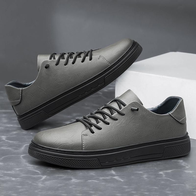 Men's Shoes 2026 Genuine Leather Designer Casual Shoes Italian Luxury Brand Comfy Sneakers Men Skateboard Shoes Tenis Masculino